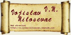 Vojislav Miloševac vizit kartica
